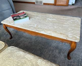 29 Italian Marble Top Vintage Coffee Table