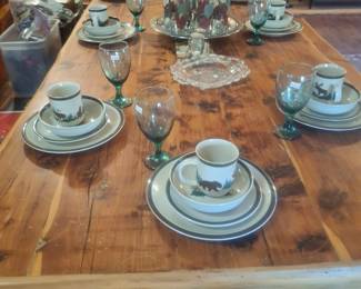 Custom cedar kitchen table