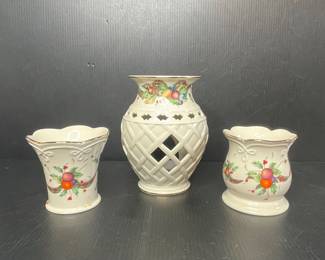 Lenox Holiday Tartan Porcelain Vases