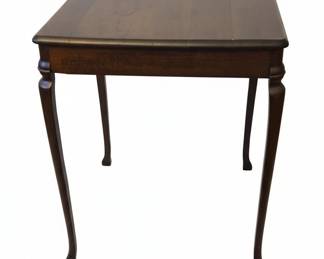 Queen Anne Style Dark Wood Side Table