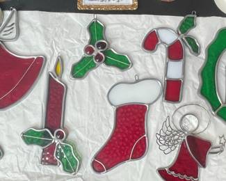 Hand-Painted Christmas Village Scene Plaque