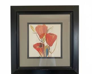 Framed Floral Still Life Print - Tulips