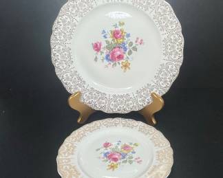 Hallmark Golden Fragrance Pattern Dinner Plates