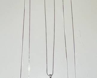 Sterling Silver Chains with Turquoise Clover Pendant