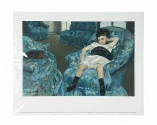 Mary Cassatt "Little Girl in a Blue Armchair" Print - National Gallery of Art
