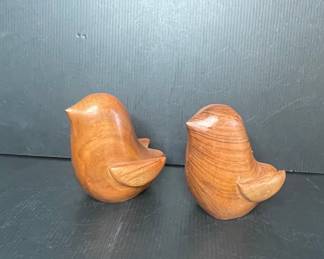 Wooden Comfort Bird Figurines