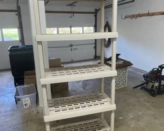 Gracious Living 4-Tier Plastic Storage Shelving Unit