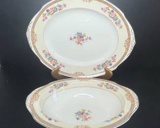 W.H. Grindley  Co. Ivory Pattern Oval Serving Platters