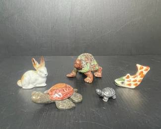 Ceramic and Stone Mini Animal Figurines