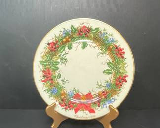Lenox Colonial Christmas Wreath Issue New Jersey, The Tenth Colony Plate