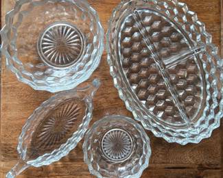Fostoria American Clear Glass Serving Dishes