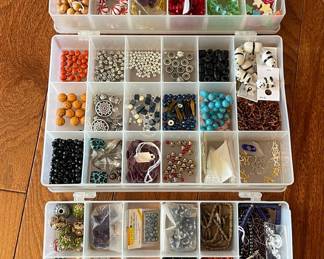 Assorted Craft Beads and Jewelry Making Supplies