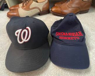Washington Nationals 'W' Logo Baseball Cap and Shenandoah University Hornets Baseball Cap