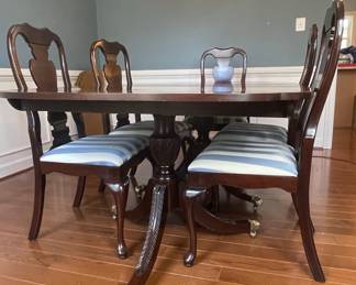L. & J.G. Stickley Dining Table and Chairs Set