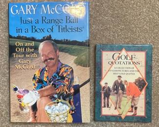 Gary McCord "Just a Range Ball in a Box of Titleists" Book and "Golf Quotations" Book