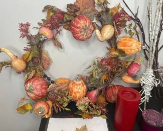 Harvest Pumpkin and Gourd Wreath