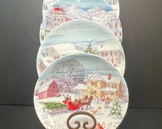 Lenox American Christmas Bringing Home The Tree Plates
