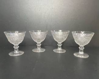 Etched Crystal Coupe Glasses
