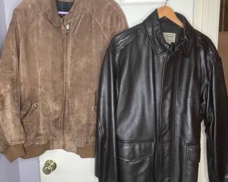L.L. Bean Leather Bomber Jacket and Suede Bomber Jacket