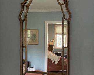 Ornate Gilt Wood Mirror with Architectural Design