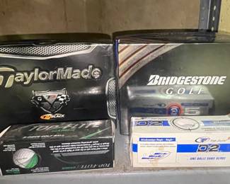 TaylorMade TP Black and Bridgestone TOP-FLITE D2 Golf Balls