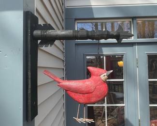Red Cardinal Garden Sculpture