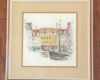 Watercolor Painting of Nyhavn, Copenhagen by Mads Stage