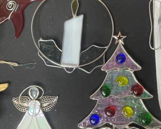 Hand-Painted Christmas Village Scene Plaque