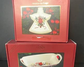 Lenox Winter Greetings Angel Candy Dish and Bread Basket