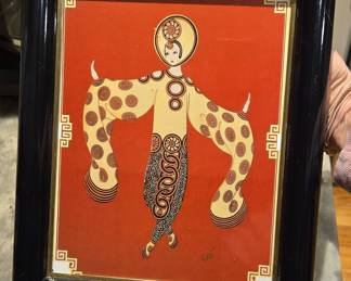 Erté Style Figural Print