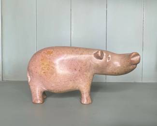 Stone Carved House Hippo