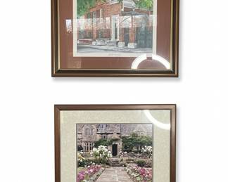 Framed Art Prints by Tom Caldwell: "Cotswolds Lane" and "St. Mary's Lane"