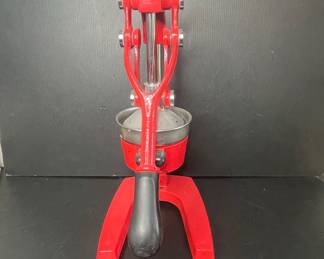 Vintage Red Cast Iron Citrus Juicer