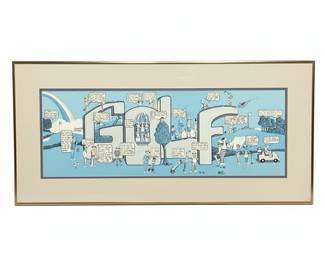 Peter - "GOLF" Word Art Print, 1981