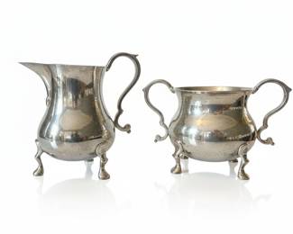 Kirk Stieff Lenox Williamsburg Pewter Pitcher and Sugar Bowl