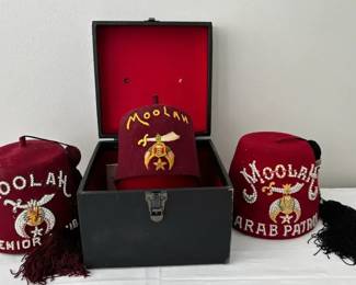 Vintage Shriners Moolah Hats