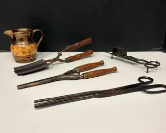 Vintage Hair Styling Tools Creamer And Wick Cutter