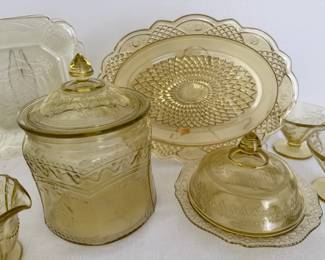 Amber Depression Glass