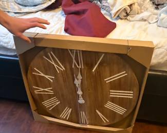 Brand new wood decorative clock