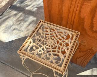 Outdoor metal side table
