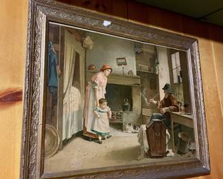 Framed 1869 Print "The Mask" by Gaetano Chierici