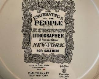 Set of 6 Adams China "Winter Scenes" Dinner Plates