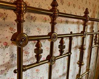 Hollywood Regency Style Twin Size Brass Bed Frame