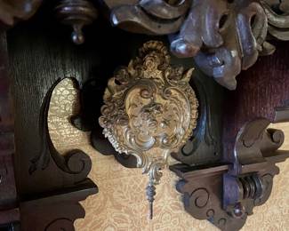 German Open Well Pendulum Regulator Wall Clock