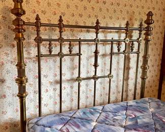 Hollywood Regency Style Twin Size Brass Bed Frame