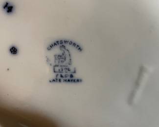 1890s Keeling & Co Late Mayers Flow Blue Gilded Tureens & Gravy Boat