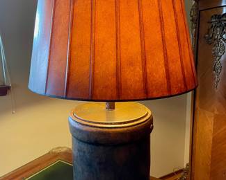 Repurposed British Royal Navy British Cordite Carrier Bucket&nbsp;Table Lamp