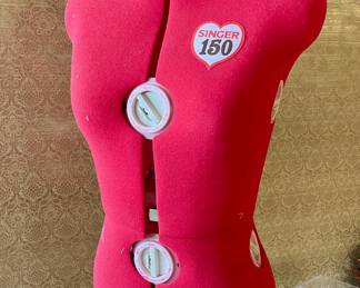 Singer 150 Red Adjustable Dress Form Mannequin