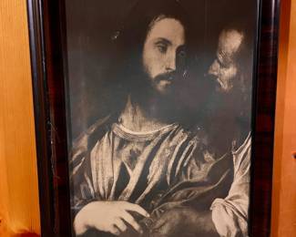 Framed Print "The Tribute Money" by Tiziano Vecellio