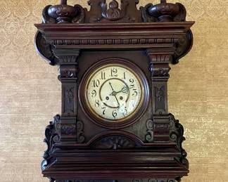 German Open Well Pendulum Regulator Wall Clock